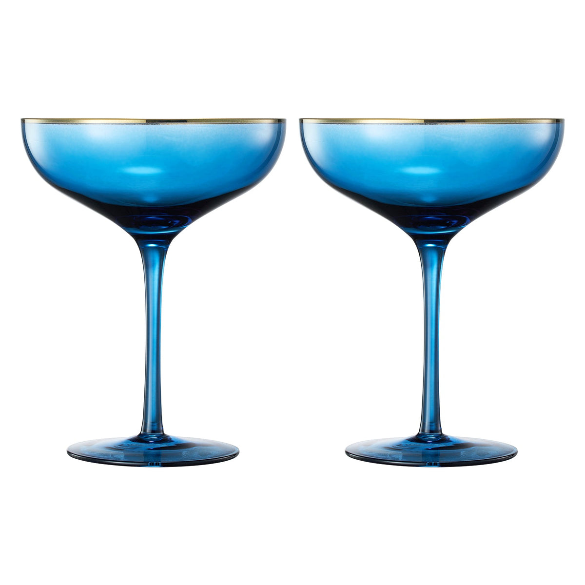 TEEK - Palazzo Champagne Coupe Cocktail Glassware Set | Blue HOME DECOR TEEK KS