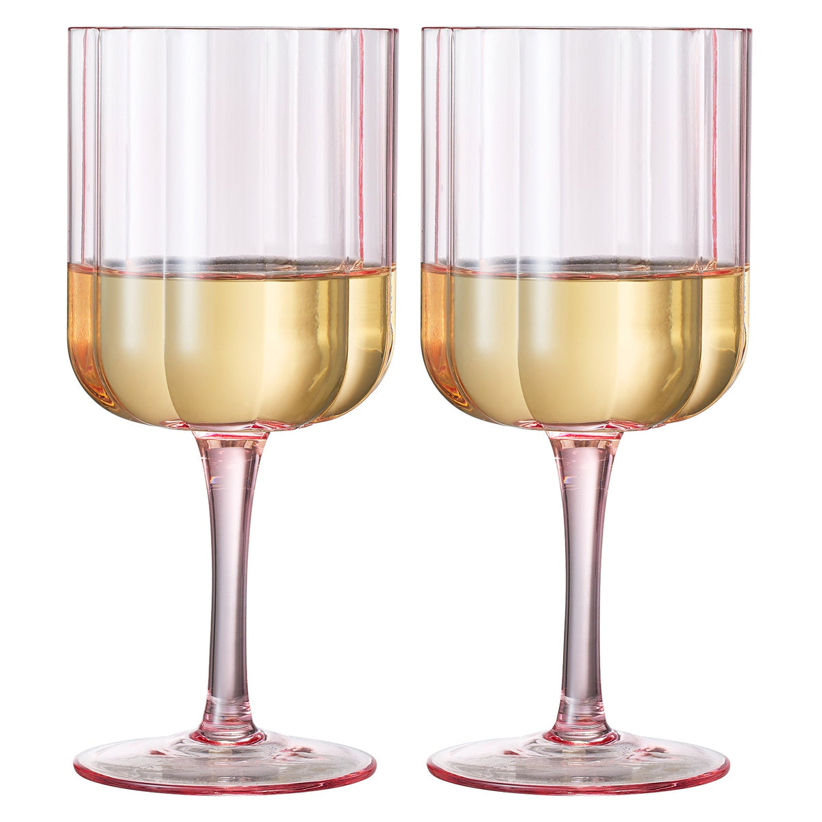 TEEK - Flower Stemmed Wine Glassware Pink Set HOME DECOR TEEK KS