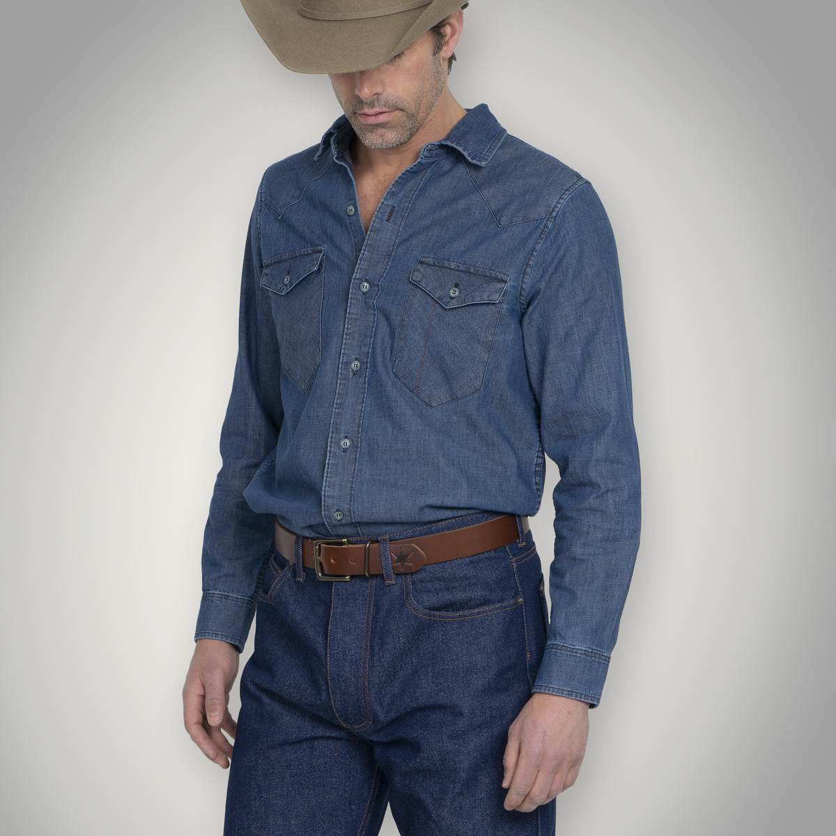 TEEK - Western Chambray Light Wash TOPS TEEK DDA