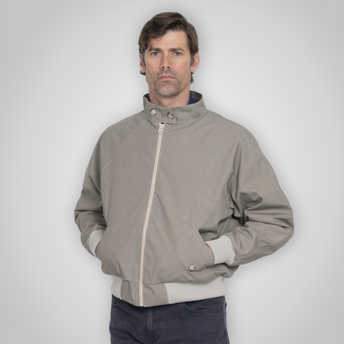 TEEK - Harrington Jacket - Pewter Cream JACKET TEEK DDA S