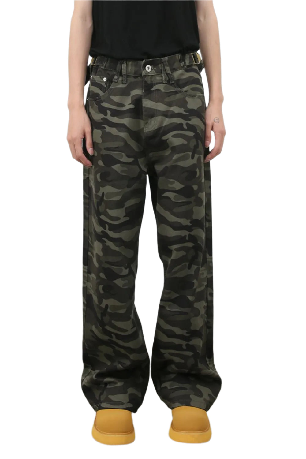 TEEK - Mens Black Camouflage Pocketed Jeans JEANS TEEK Trend S