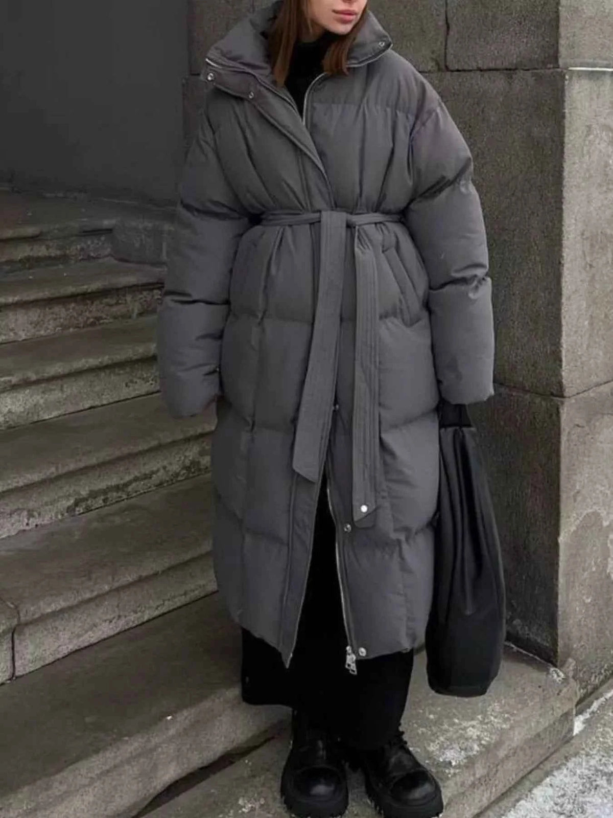 TEEK - Longline Padded Winter Belted Coat COAT TEEK Trend