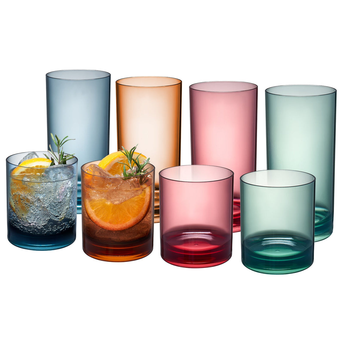 TEEK - Eze Acrylic Lowball & Highball Glassware Set HOME DECOR TEEK KS