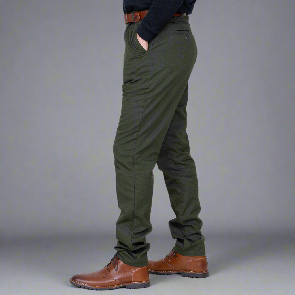 TEEK - High Rise Chino - Olive PANTS TEEK DDA