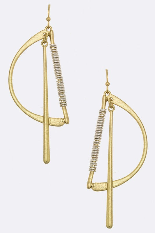 TEEK - Wired 2-Tone Drop Earrings JEWELRY TEEK FG