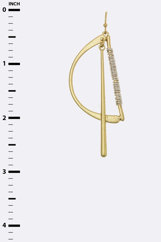 TEEK - Wired 2-Tone Drop Earrings JEWELRY TEEK FG