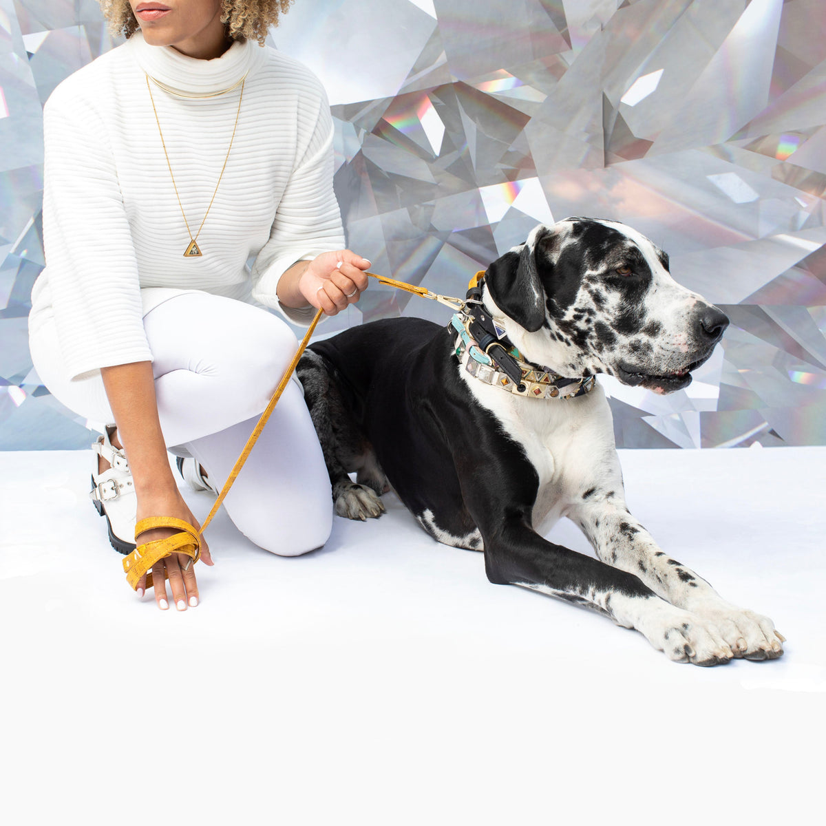 TEEK - Cloud White Cork Leather Leash PET SUPPLIES TEEK DIP