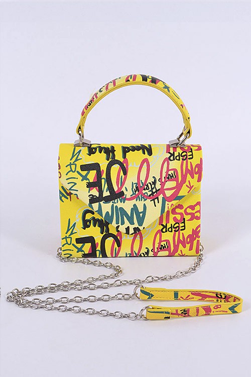 TEEK - Graffiti Boxy Swing Bag BAG TEEK FG Yellow