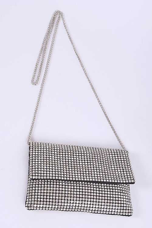 TEEK - Rhinestone Black Soft Swing Bag BAG TEEK FG