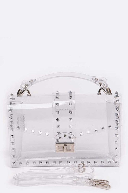 TEEK - Studded Clear Swing Bag BAG TEEK FG SILVER/CLEAR