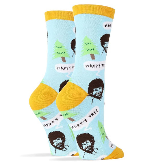 TEEK - Womens Bob Ross Happy Tree Socks SOCKS TEEK FG