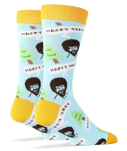 TEEK - Mens Bob Ross Happy Tree Crew Socks SOCKS TEEK FG