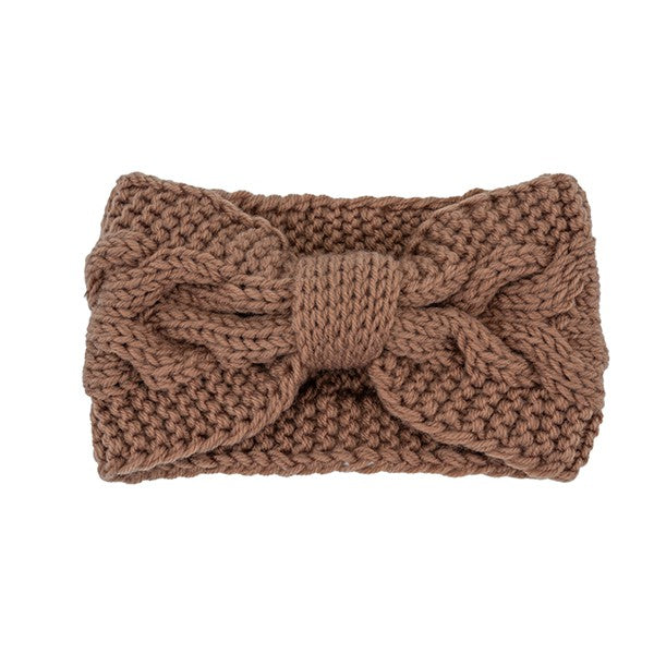 TEEK - WINTER CROCHET BOW TWISTED HEAD BAND TEEK FG KHAKI