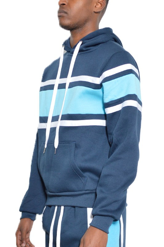 TEEK - MENS THREE STRIPE PULLOVER HOODIE TOPS TEEK FG