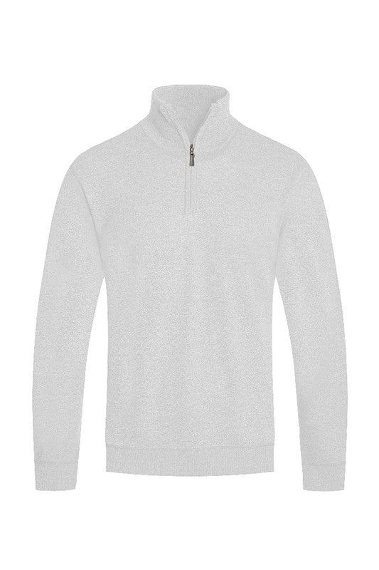 TEEK - Mens Knit Quarter Zip Sweater SWEATER TEEK FG WHITE S