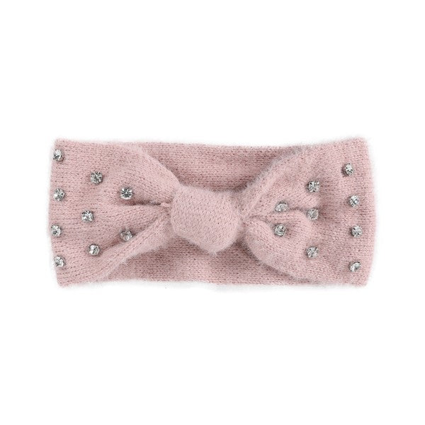 TEEK - FUZZY RHINESTONE BOWKNOT HEADBAND HEADBAND TEEK FG PINK