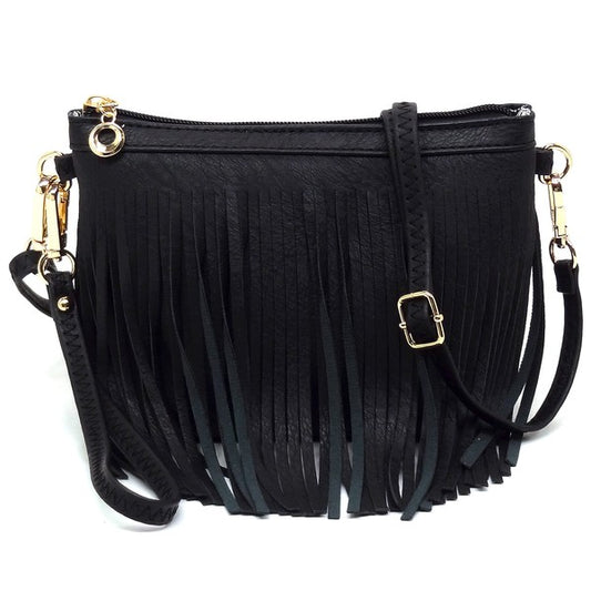 TEEK - Western Fringe Clutch Cross Body Bag BAG TEEK FG BLACK