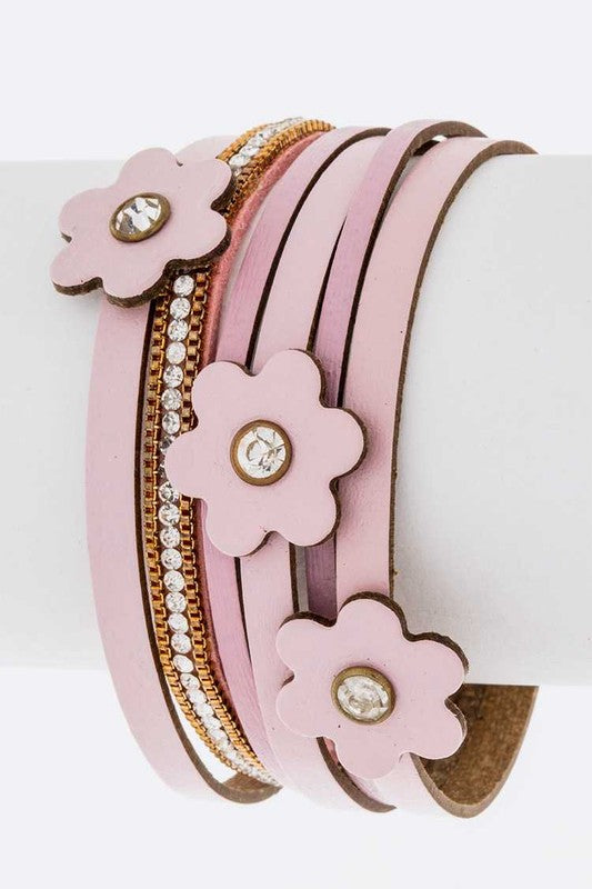 TEEK - Flower Cutout Magnetic Cuff JEWELRY TEEK FG Pink