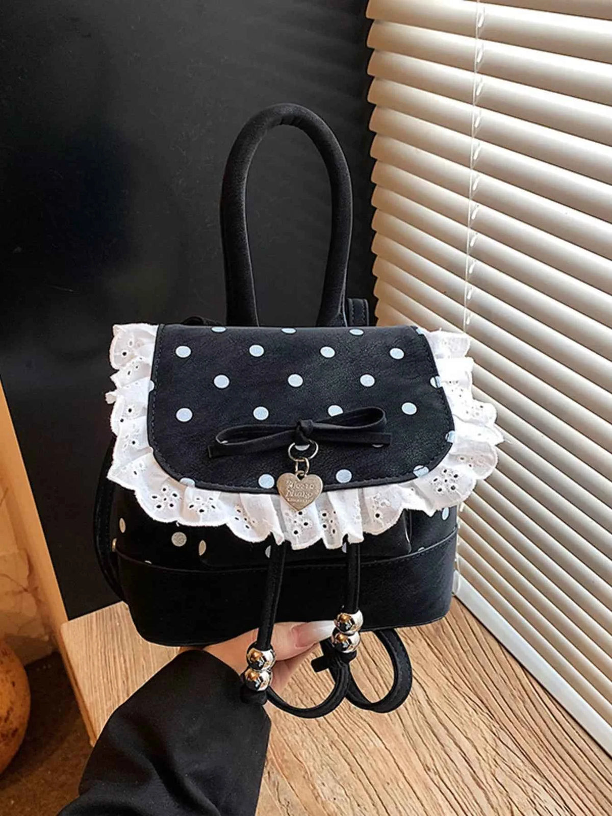 TEEK - Polka Dot Lace Trim Backpack Bag BAG TEEK Trend
