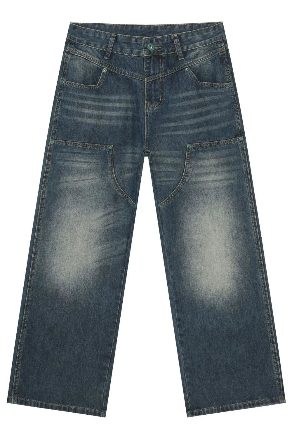 TEEK - Medium Wash Mens Wide Leg Jeans JEANS TEEK Trend