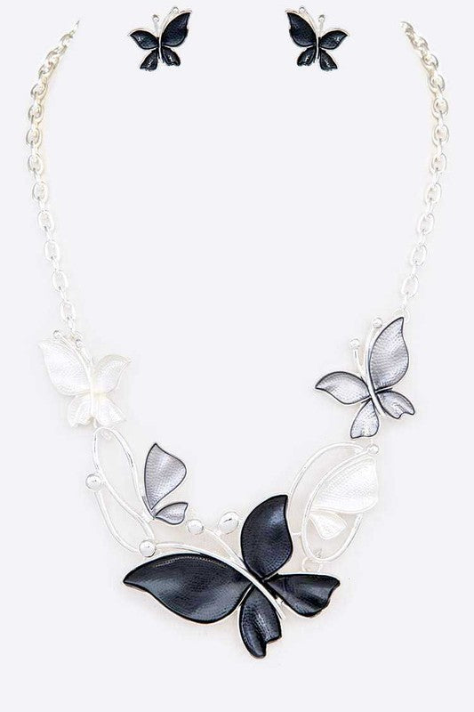 TEEK - Butterfly Enamel Necklace Set JEWELRY TEEK FG