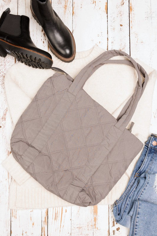 TEEK - Quilted Tote BAG TEEK FG Gray