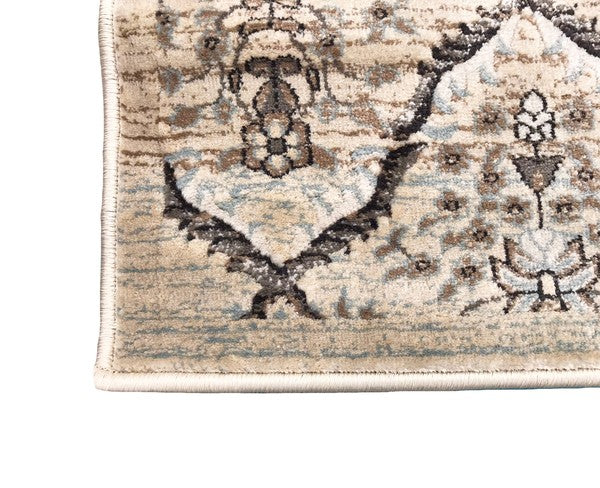 TEEK - 5' x 7'6'' Vintage Beige Blue Silky Glam Rug RUG TEEK FG