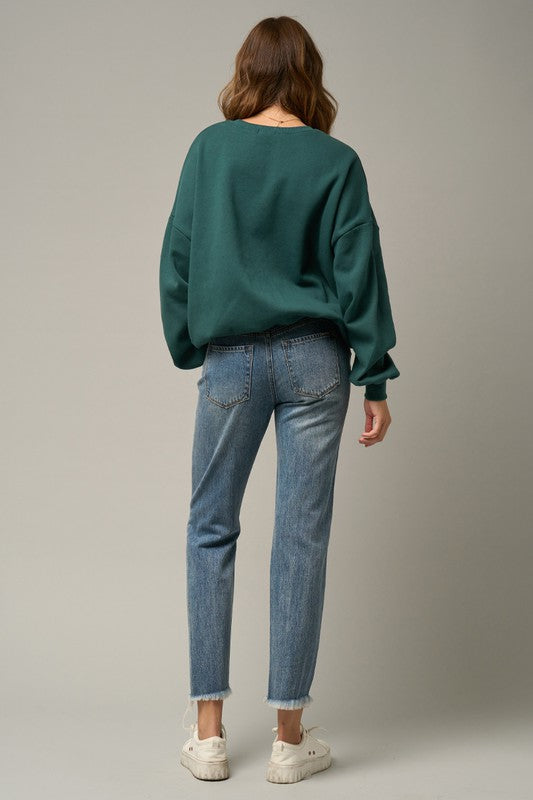 TEEK - Medium Wash Ripped Straight Jeans JEANS TEEK FG