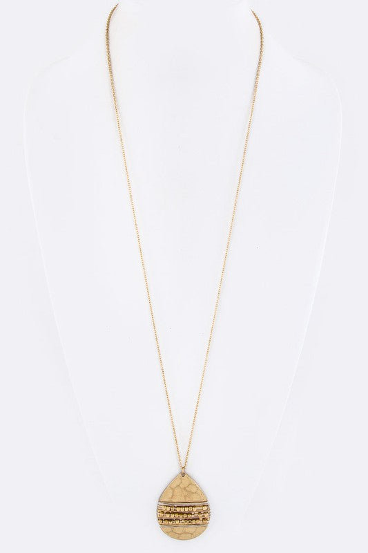 TEEK - Wire Wrap Nuggets Hammered Necklace JEWELRY TEEK FG