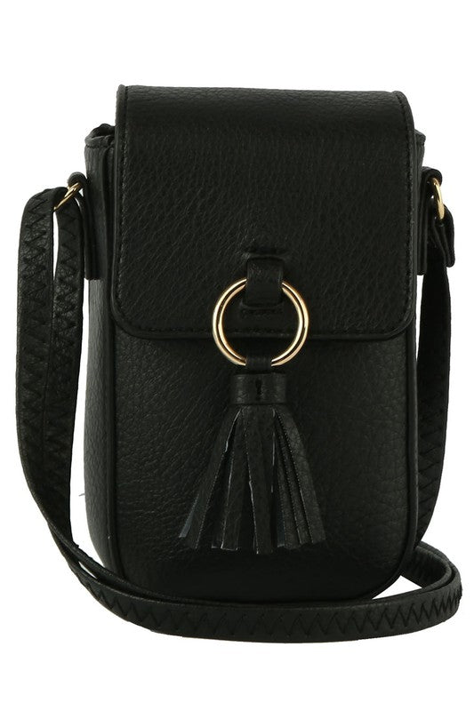 TEEK - Tassel Ring Flap Cell Phone Crossbody Bag Wallet BAG TEEK FG