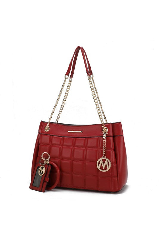TEEK - MKF Collection Mabel Quilted Shoulder Bag BAG TEEK FG Red  