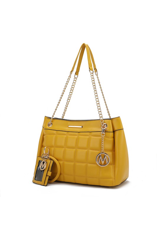 TEEK - MKF Collection Mabel Quilted Shoulder Bag BAG TEEK FG Yellow  