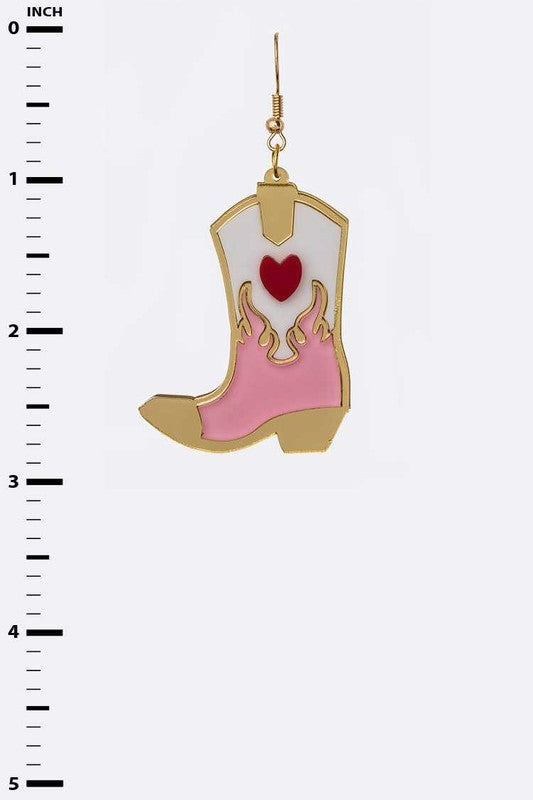TEEK - Acrylic Cowboy Boots Earrings JEWELRY TEEK FG