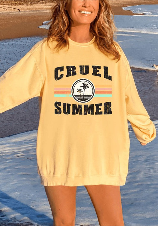 TEEK - Plus Size Cruel Summer Sweatshirt TOPS TEEK FG Butter 2X