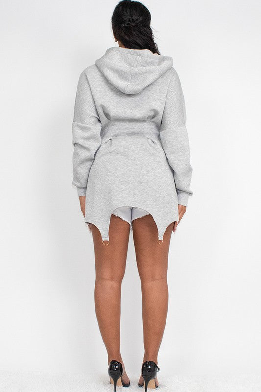 TEEK - Grey Casual Hoodie Dress DRESS TEEK FG