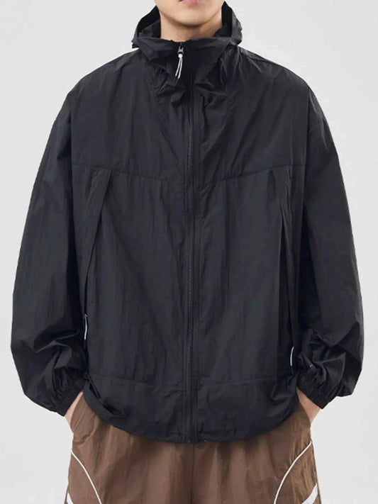 TEEK - Mens Plus Size Lightweight Hooded Windbreaker Jacket JACKET TEEK Trend