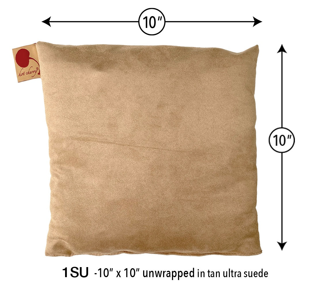 TEEK - Square Cherry Stone Pillow in Tan Ultra-Suede PILLOW TEEK HCP