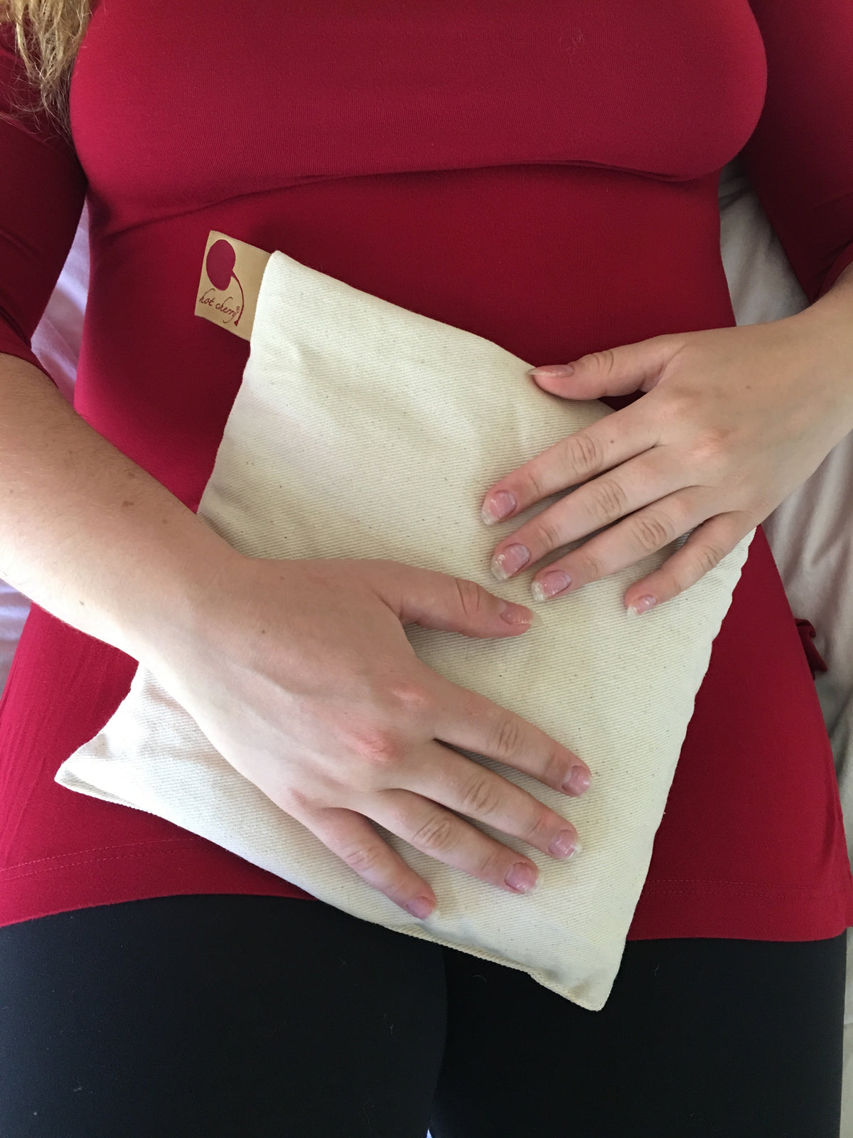 TEEK - Hot Cherry Square Pillow in Natural Denim PILLOW TEEK HCP