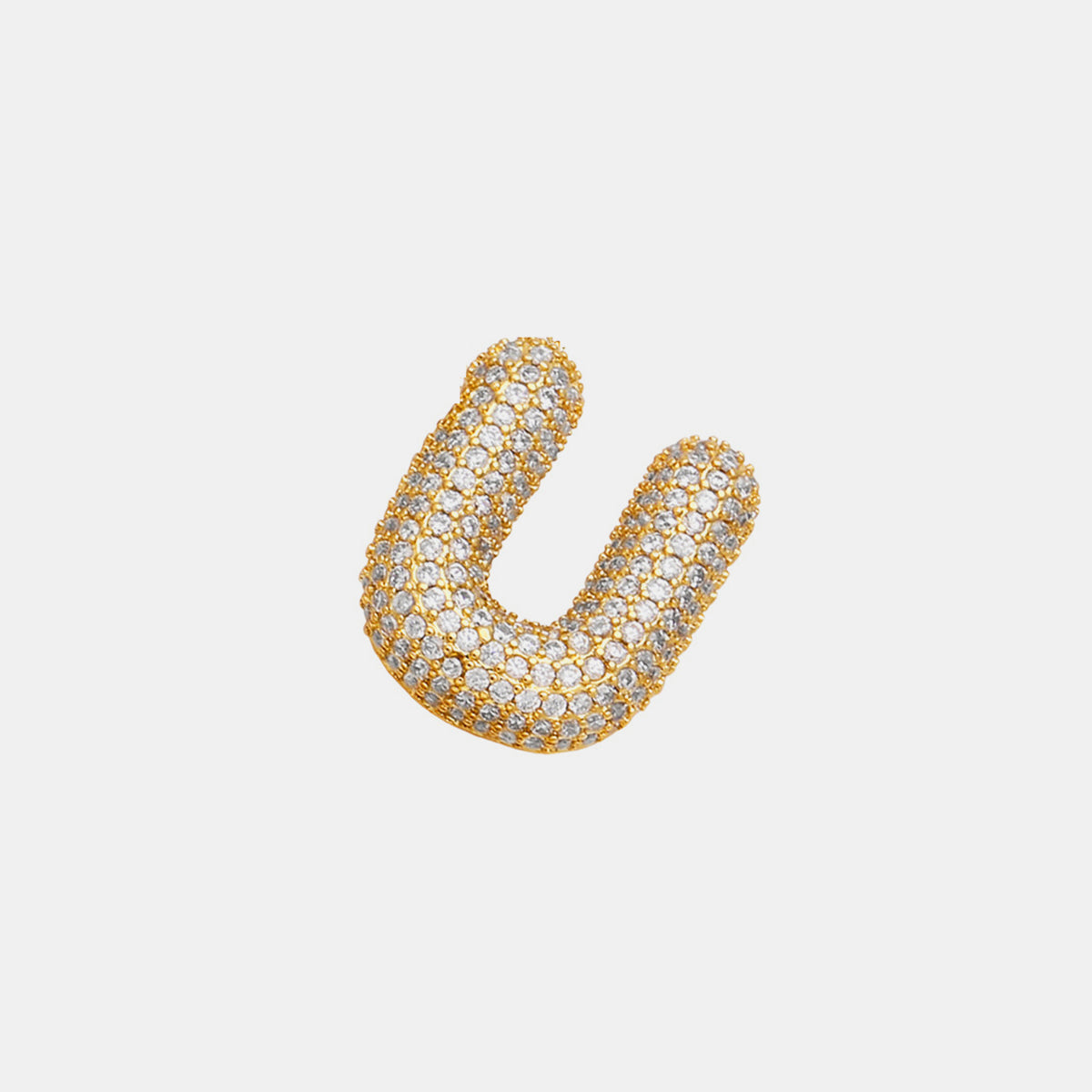 TEEK - L-U Gold-Plated Inlaid Zircon Letter Necklace JEWELRY TEEK Trend Style U  