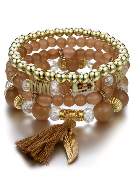 TEEK - Boho Fringe Multi-Layer Bracelet JEWELRY TEEK W Coffee