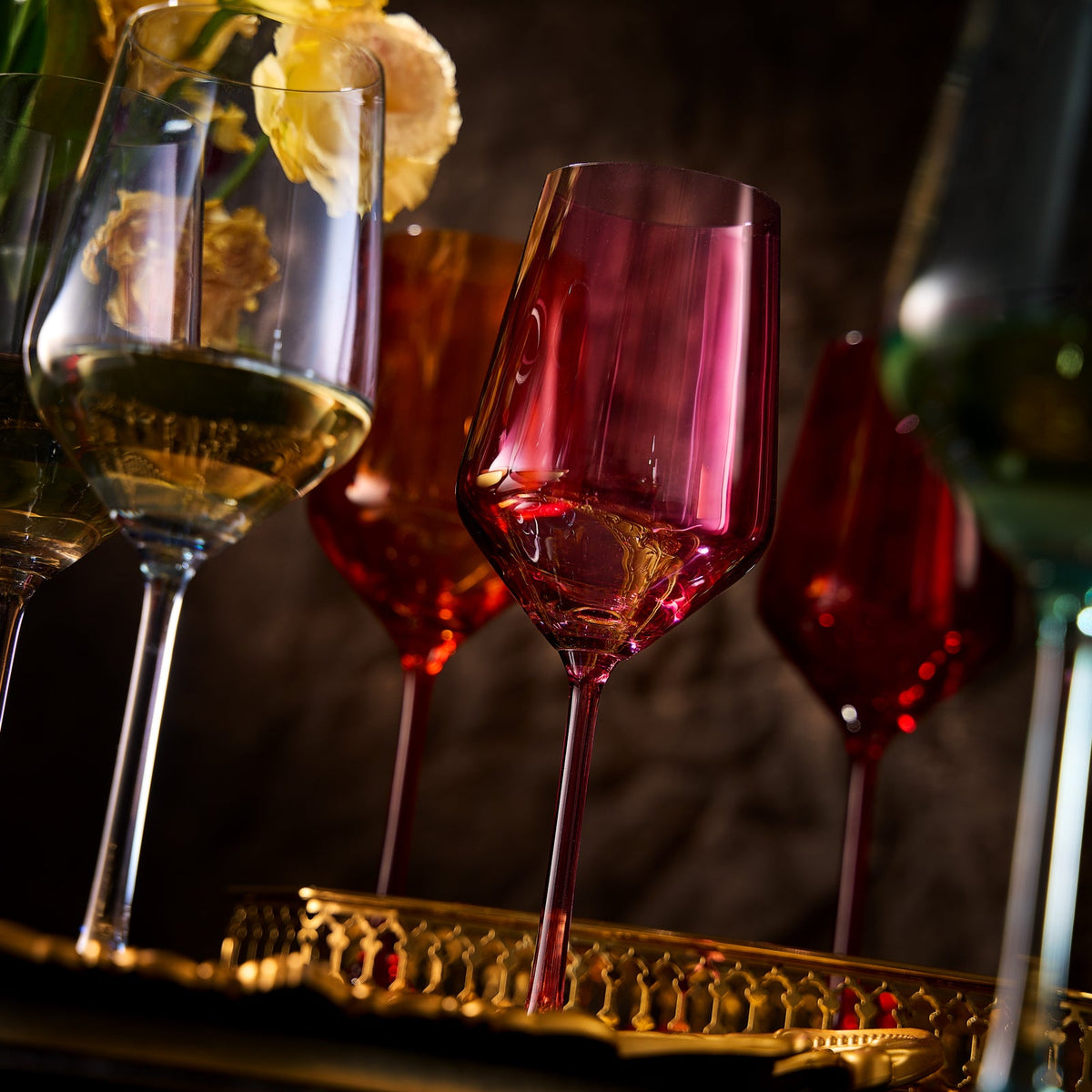 TEEK - Colorata Stemmed Wine Glassware Set HOME DECOR TEEK KS