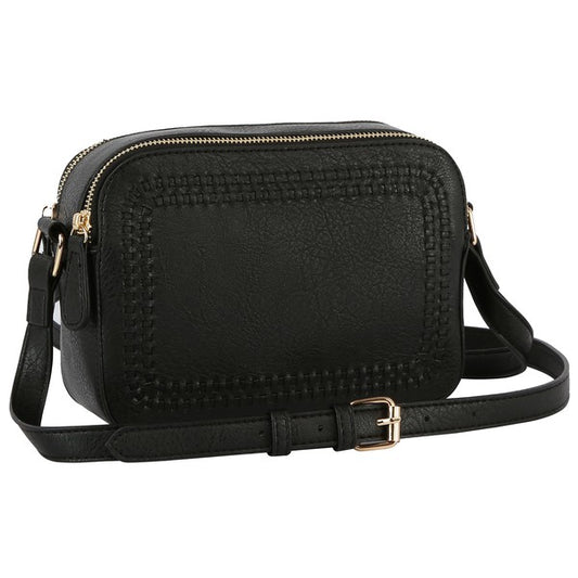 TEEK - Stitch Rectangular Crossbody Bag BAG TEEK FG BLACK