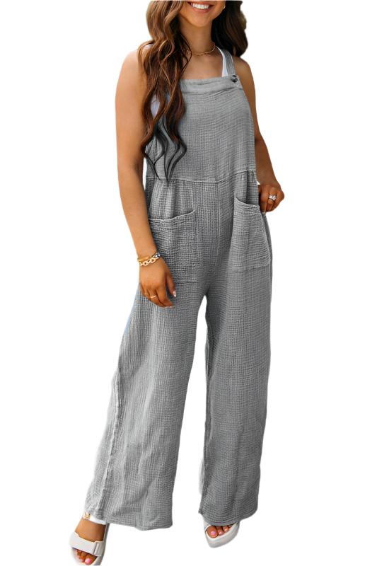TEEK - Pocketed Casual Overalls OVERALLS TEEK FG Grey S