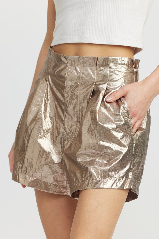 TEEK - PAPERBAG METALLIC SHORTS SHORTS TEEK FG