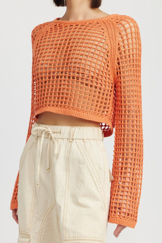 TEEK - Open Knit Cropped Top TOPS TEEK FG