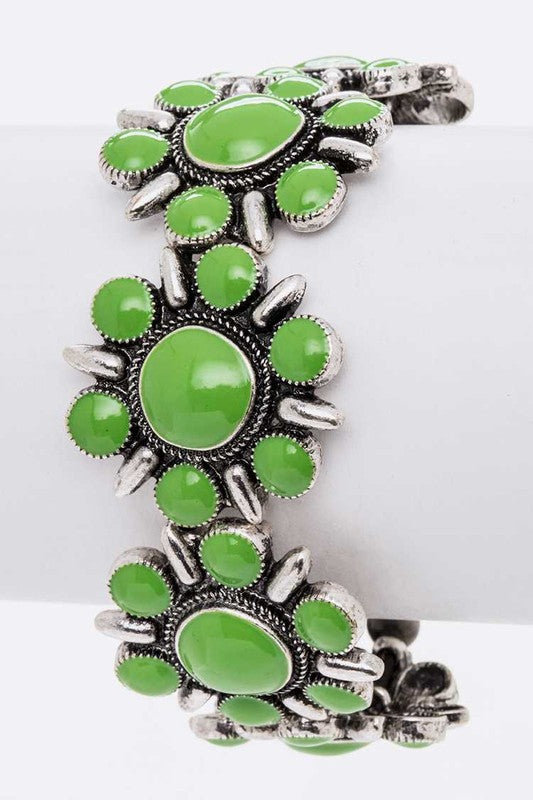 TEEK - Genuine Stone Flower Stretch Bracelet JEWELRY TEEK FG