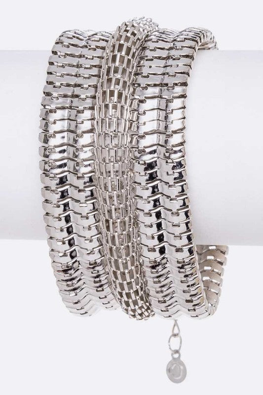 TEEK - Iconic Coil Chain Fashion Bracelet JEWELRY TEEK FG Rhodium