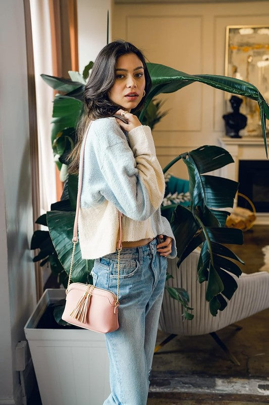 TEEK - Tassel Small Crossbody Bag with Chain Strap BAG TEEK FG