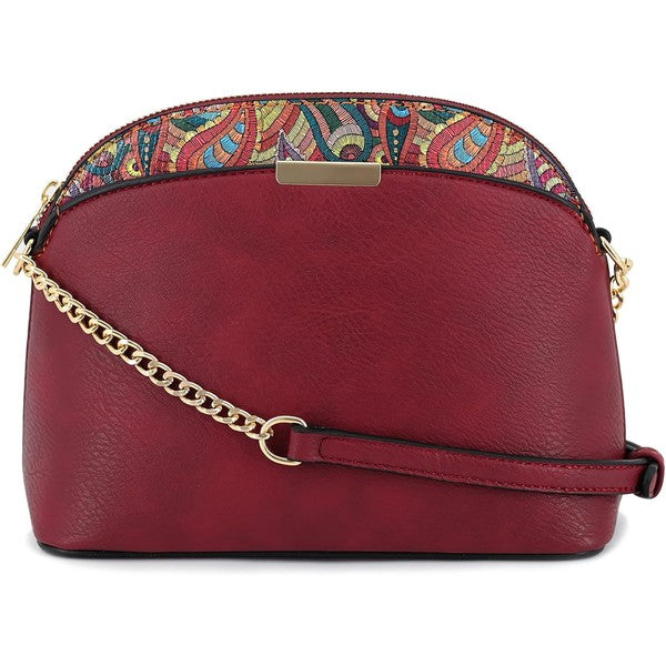 TEEK - Paisley Dome Crossbody Bag BAG TEEK FG WINE
