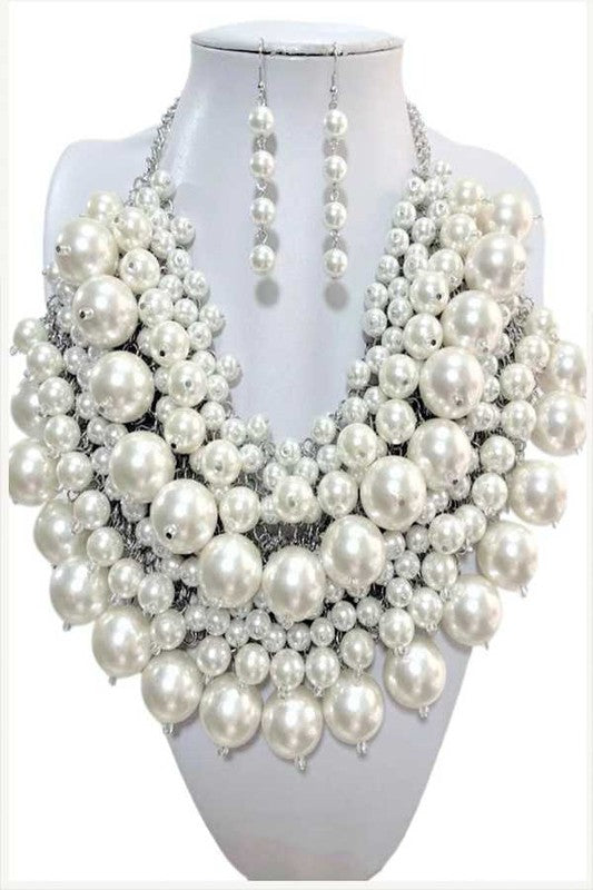 TEEK - Zillion Pearls Statement Necklace Set JEWELRY TEEK FG